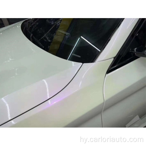 Փայլուն մարգարիտ սպիտակ մանուշակագույն մեքենայի փաթաթում